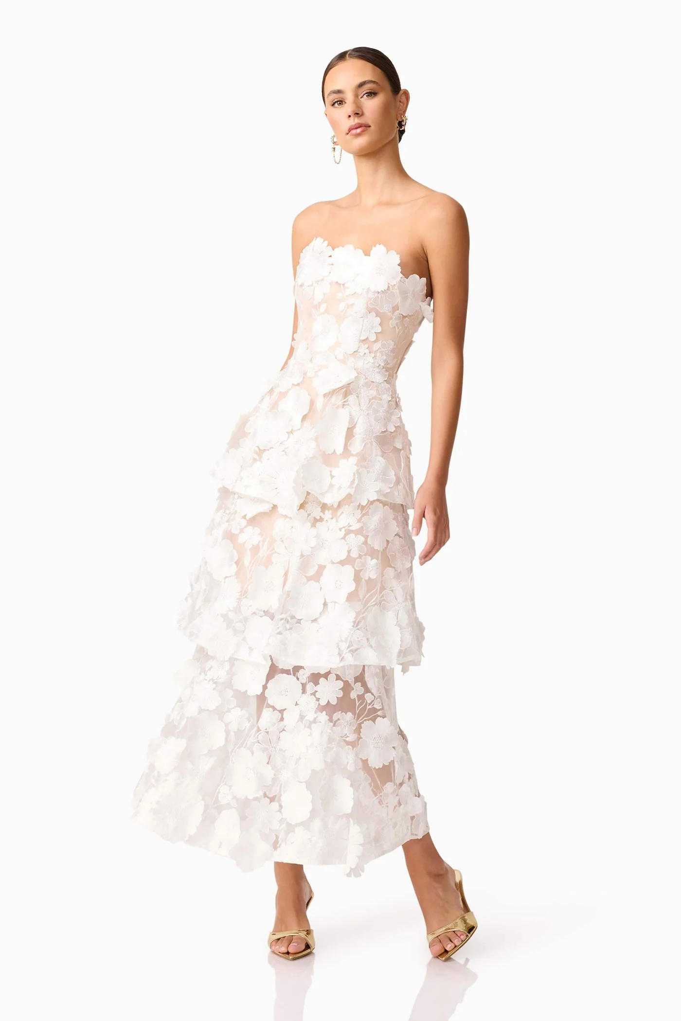 Elliatt Selene Maxi Tiered 3D Dress - Image 2