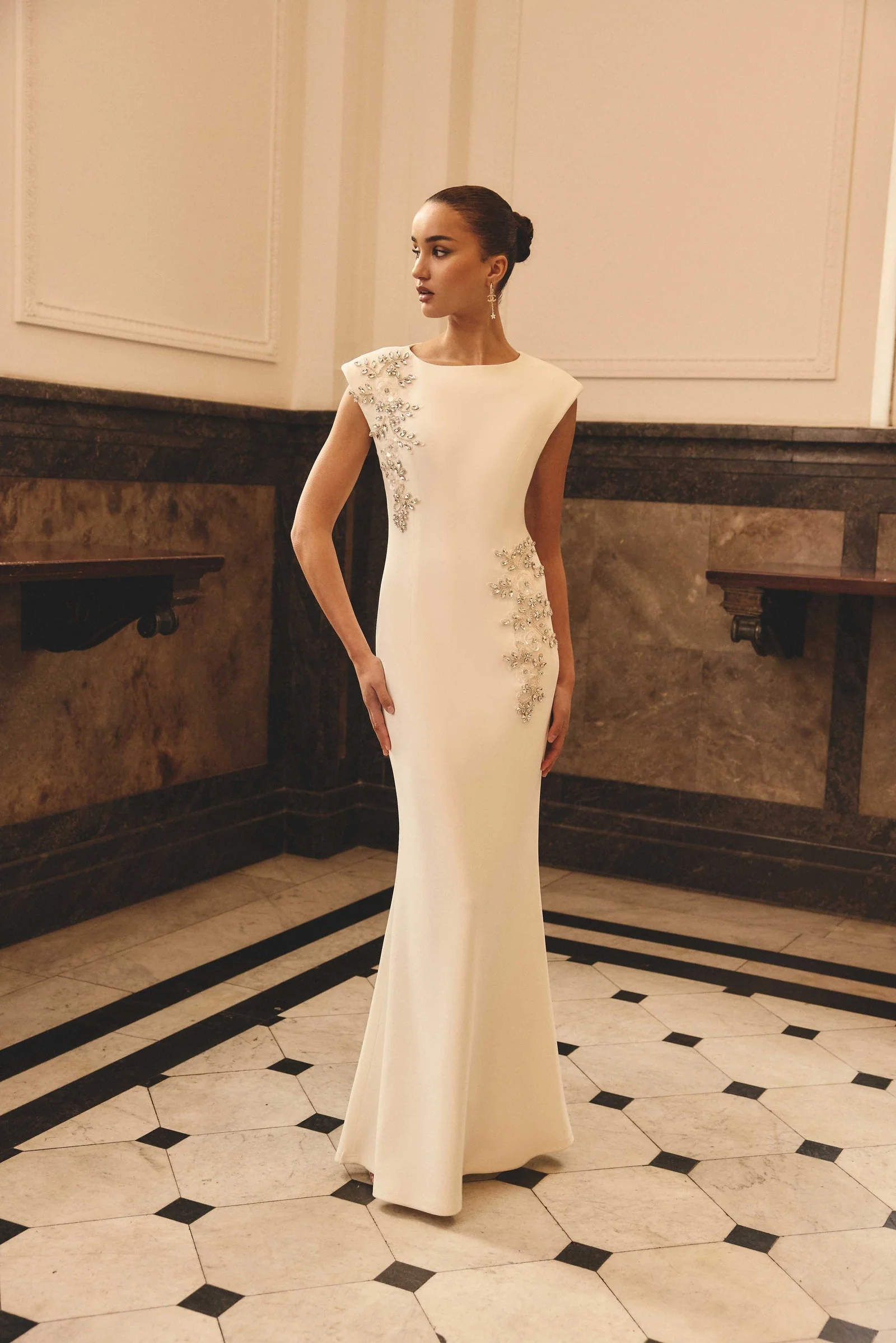 Elliatt Veda Boatneck Sequin Gown - Image 16